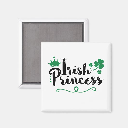 Aimant Irlandaise Princesse femmes St Patrick's Day Scrip (Recto/Verso)