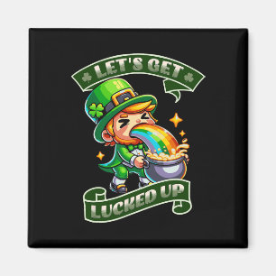 Aimant Irlandaise Saint-Patrick Femmes Trèfle Allons Nous