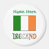 Aimant Irlande Drapeau vert Personnalisation (Devant)
