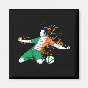 Aimant Irlande Football National - Drapeau Irlandais Amou