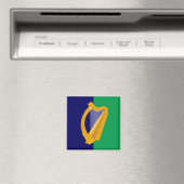 Aimant Irlande - Harpe sur bleu et vert (In Situ (Lave-vaisselle))