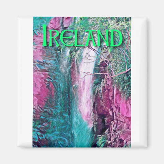 Aimant Irlande peinture cascade (Devant)