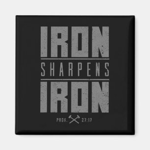 Aimant Iron Sharpens Fer Christian Hommes Bible Écriture