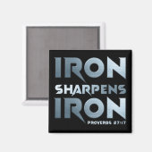 Aimant Iron Sharpens Fer - Christian Men & Women Proverbe (Recto/Verso)