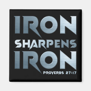 Aimant Iron Sharpens Fer - Christian Men & Women Proverbe