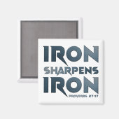 Aimant Iron Sharpens Fer - Christian Men & Women Proverbe (Recto/Verso)