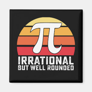 Aimant Irrationnel Mais Bien Arrondi Pi Day Math Vintage