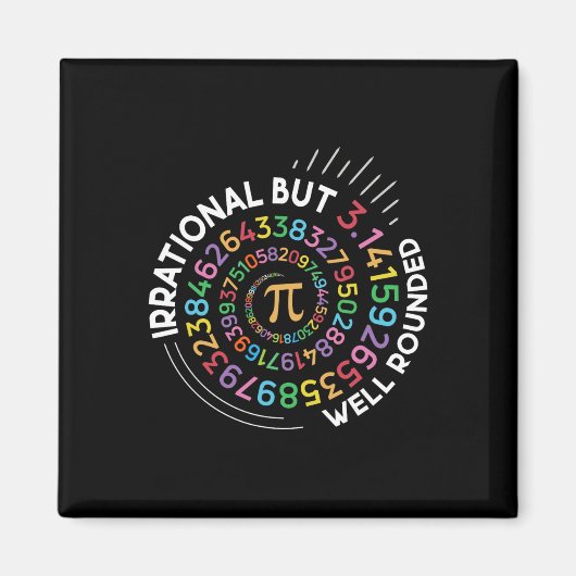 Aimant Irrationnel Mais Bien Arrondi Pi Day Prof De Maths (Devant)