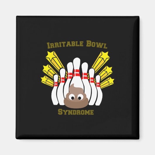 Aimant Irritable Bowl Syndrome Bowling T Shirt (Devant)