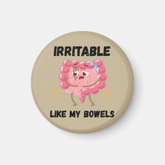 Aimant Irritable comme mes intestins (Devant)