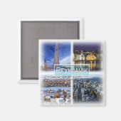 Aimant IS0007 Europe, Islande, Reykjavik, réfrigérateur (Recto/Verso)