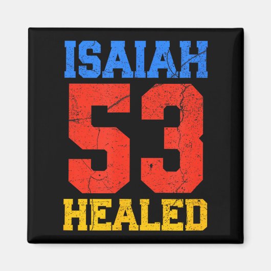 Aimant Isaiah 53 Guéri Inspirant Chrétien (Devant)