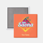 Aimant Isla Saona Caraïbes République dominicaine Retro (Recto/Verso)