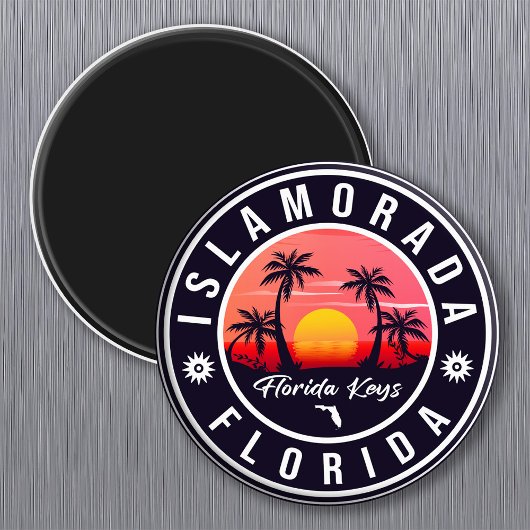 Aimant Islamorada Florida Retro Sunset Beach Souvenirs