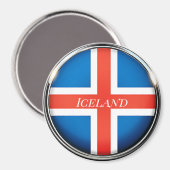 Aimant Islande, drapeau, (Recto/Verso)