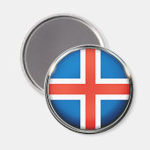 Aimant Islande, drapeau, (Recto/Verso)