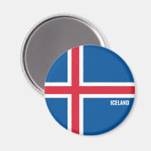 Aimant Islande Drapeau charmant patriotique (Recto/Verso)