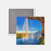 Aimant Islande pittoresque, skogafoss photoWa (Recto/Verso)