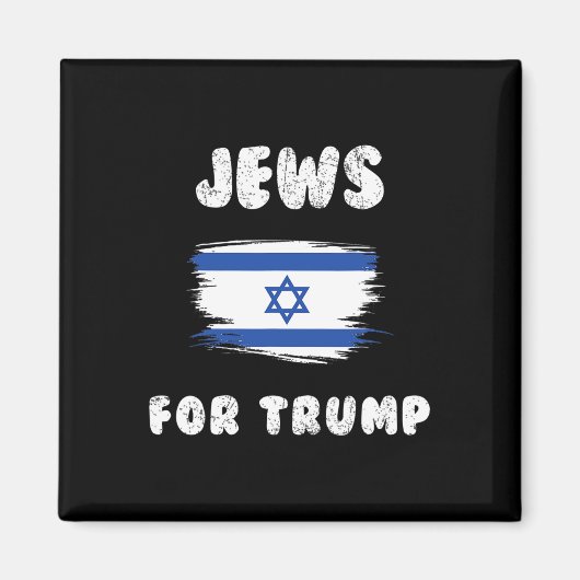 Aimant Israël Drapeau Les Juifs Pour Trump (Devant)