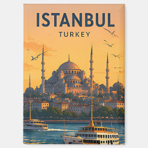 Aimant 🕌 Istanbul Turquie Mosquée Bleue et Vues sur le B