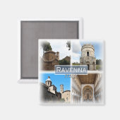 Aimant IT3252 Europe. Italie, réfrigérateur Ravenna (Recto/Verso)