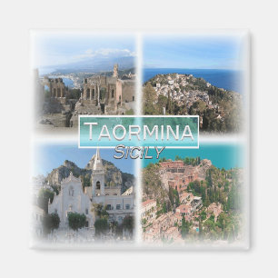Aimant IT3271 Europe, Italie, Sicile, Taormina, réfrigéra