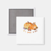 Aimant It’s Fall Y’all Autumn Leaves Pumpkin And Mushroom (Recto/Verso)