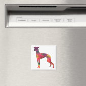 Aimant Italian Greyhound Geo Pattern Silhouette (In Situ (Lave-vaisselle))