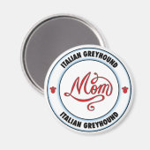 Aimant ITALIAN GREYHOUND maman (Recto/Verso)