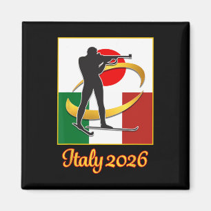 Aimant Italie 2026 Biathlon Japon Italie drapeaux 2026 hi