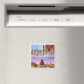 Aimant Italie BOLOGNA, Piazza Maggiore, Deux Tours, Réfri (In Situ (Lave-vaisselle))