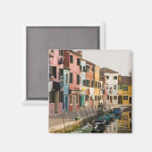Aimant Italie, Burano. Maisons colorées d'aligner un (Recto/Verso)