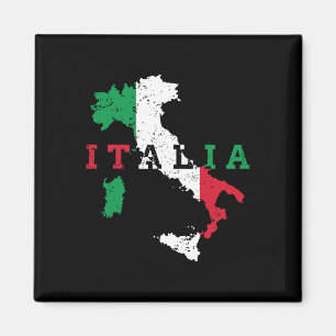 Aimant Italie Carte italienne Drapeau Fierté Cadeau Patri