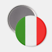 Aimant Italie, couleurs du drapeau rouge, blanc, vert, (Recto/Verso)