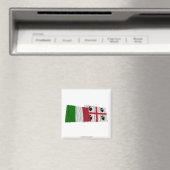 Aimant Italie et Sardaigne agitant des drapeaux (In Situ (Lave-vaisselle))