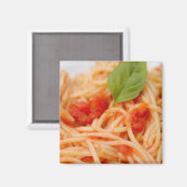Aimant Italie, Orta, lac d'Orta, spaghetti avec tomate (Recto/Verso)