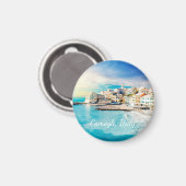 Aimant Italie Plage Océan Méditerranée Pittoresque peintu (Recto/Verso)