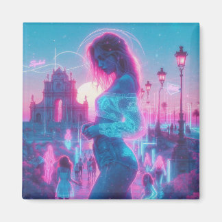 Aimant Italie | Rêve Éthéré Urbain Vaporwave Retrowave