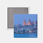 Aimant Italie, Sicile, Cefalu, Vue avec Duomo de (Recto/Verso)