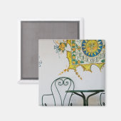 Aimant ITALIE, Sicile, TAORMINA : Bam, Bar Café Détails (Recto/Verso)