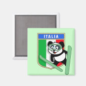 Aimant Italie Ski-jumping Panda (Recto/Verso)