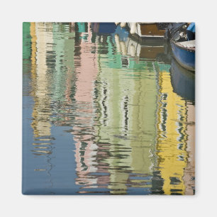 Aimant Italie, Venise, Burano. Maisons multicolores le lo