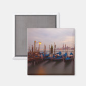 Aimant Italie, Venise. Des gondoles ancrées au crépuscule (Recto/Verso)