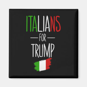 Aimant Italiens pour Trump Italie Drapeau Vintage Support