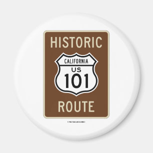 Aimant Itinéraire historique USA 101 la Californie