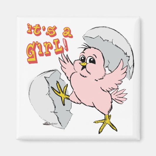 Aimant It's a Girl! (Devant)