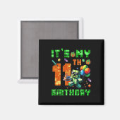 Aimant It's My 11th Birthday Pixel Number Video Game Game (Recto/Verso)