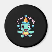 Aimant It's My Birthday Cute Sea Turtle Ocean Birthday Pa (Devant)