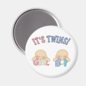 Aimant ITS TWINS (Garçon fille) (Recto/Verso)