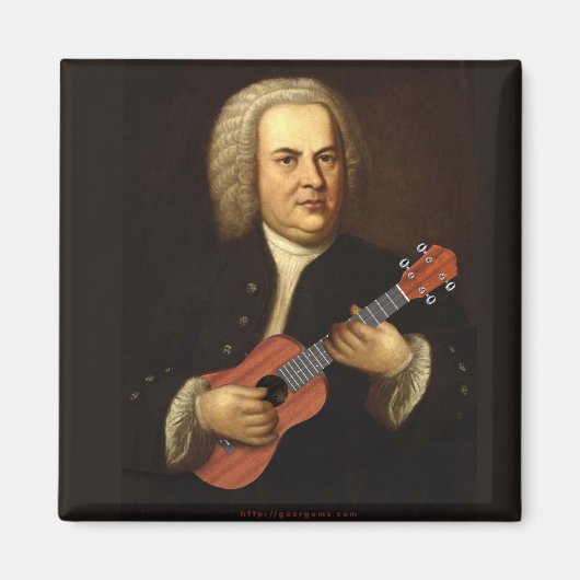 Aimant J.S. Bach sur Uke (Devant)